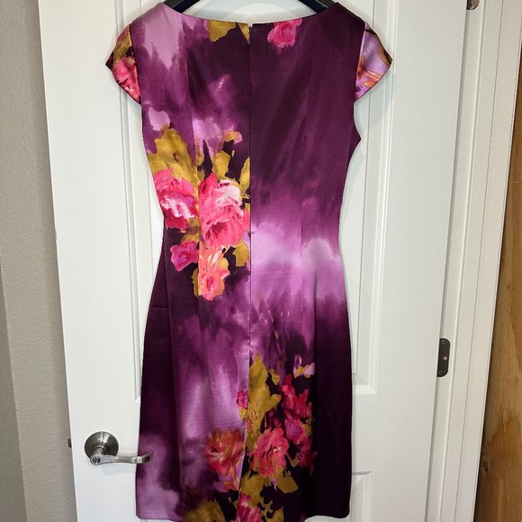 Kay Unger Pink and Yellow Asymmetrical Dress - Picture 3 of 6